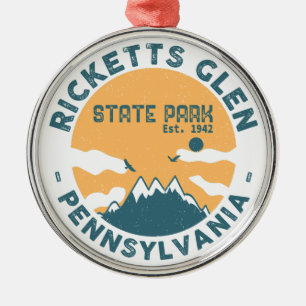 Ricketts Glen State Park Pennsylvania - Vintage Metal Tree Decoration