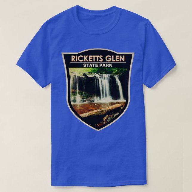 Ricketts Glen State Park Pennsylvania Watercolor B T-Shirt (Design Front)