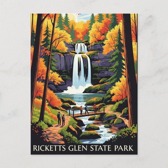 Ricketts Glen State Park Travel Postcard (Front)