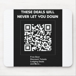 Rickroll QR code Mouse Mat