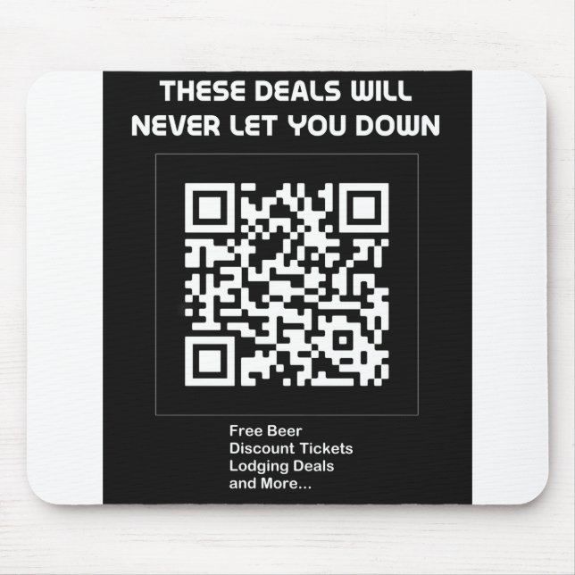 Rickroll QR code Mouse Mat (Front)