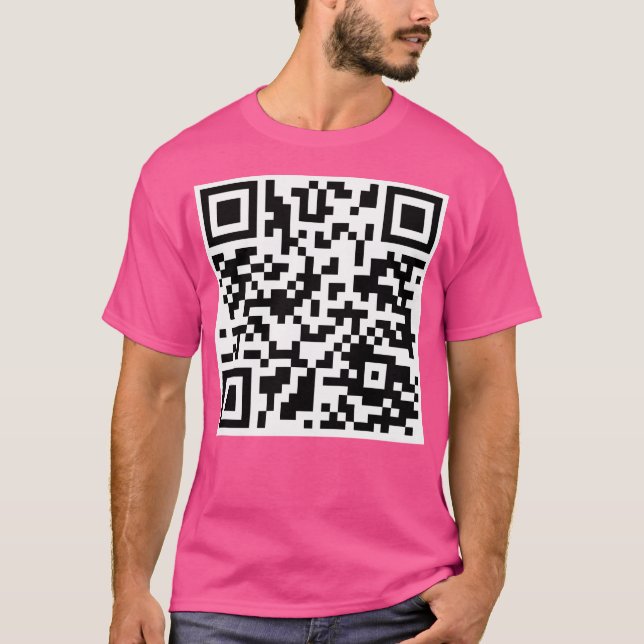 Rickroll Qr Code T-Shirt (Front)