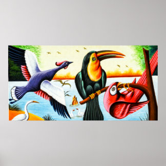 Rickshaw Art Birds Poster