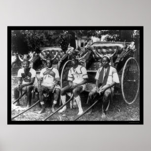 Rickshaw Boys Durban, South Africa 1897 Poster