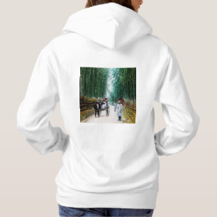 Rickshaw on the Road to Kyoto Japan Vintage Hoodie