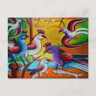 RickshawArt bird postcard
