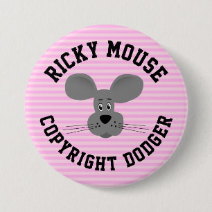 Ricky Mouse 7.5 Cm Round Badge