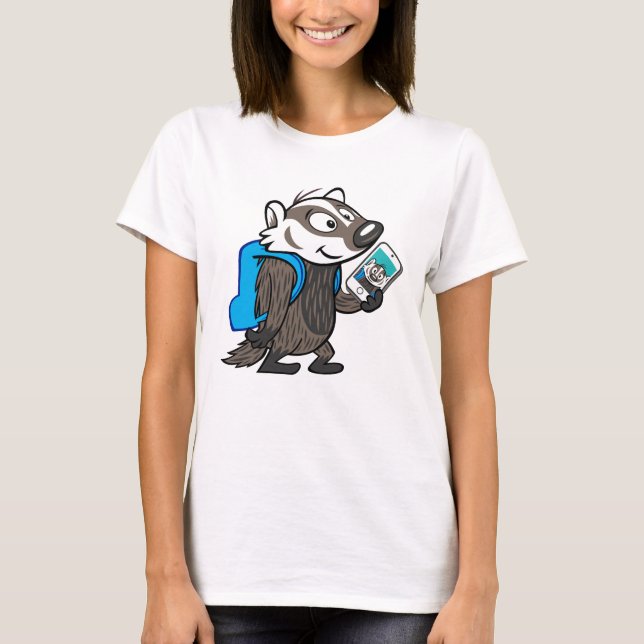 Ricky Raccoon | Boomer Badger Selfie T-Shirt (Front)