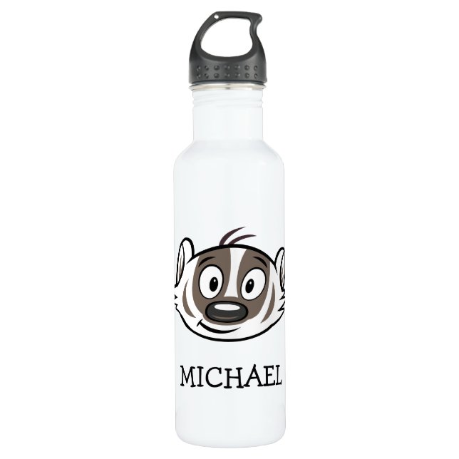 Ricky Racoon | Boomer Badger Face 710 Ml Water Bottle (Front)