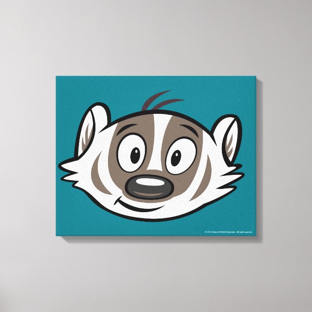 Ricky Racoon | Boomer Badger Face Canvas Print (Front)