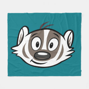 Ricky Racoon   Boomer Badger Face Fleece Blanket