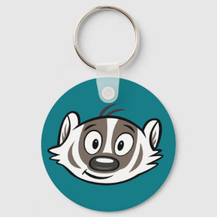 Ricky Racoon   Boomer Badger Face Key Ring