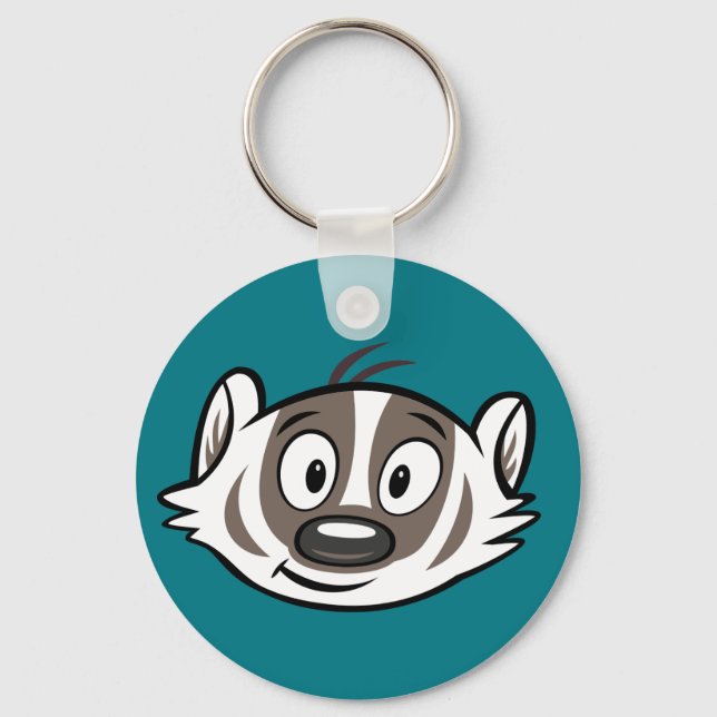 Ricky Racoon | Boomer Badger Face Key Ring (Front)