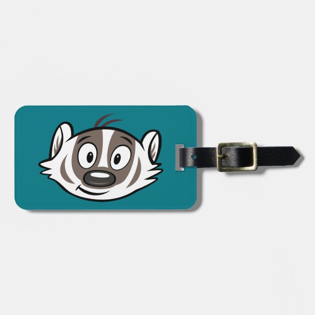 Ricky Racoon | Boomer Badger Face Luggage Tag (Front Horizontal)