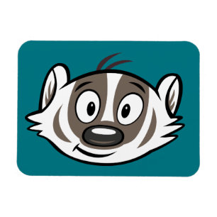 Ricky Racoon Boomer Badger Face Magnet