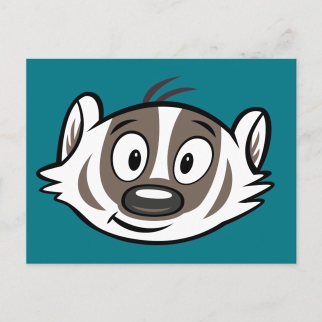 Ricky Racoon | Boomer Badger Face Postcard (Front)