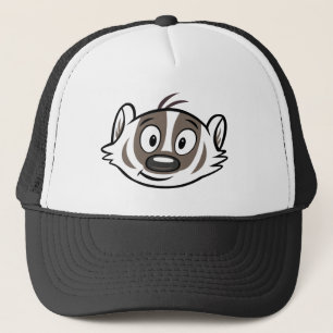 Ricky Racoon Boomer Badger Face Trucker Hat