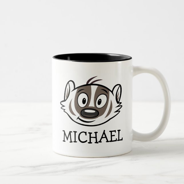 Ricky Racoon | Boomer Badger Face Two-Tone Coffee Mug (Right)