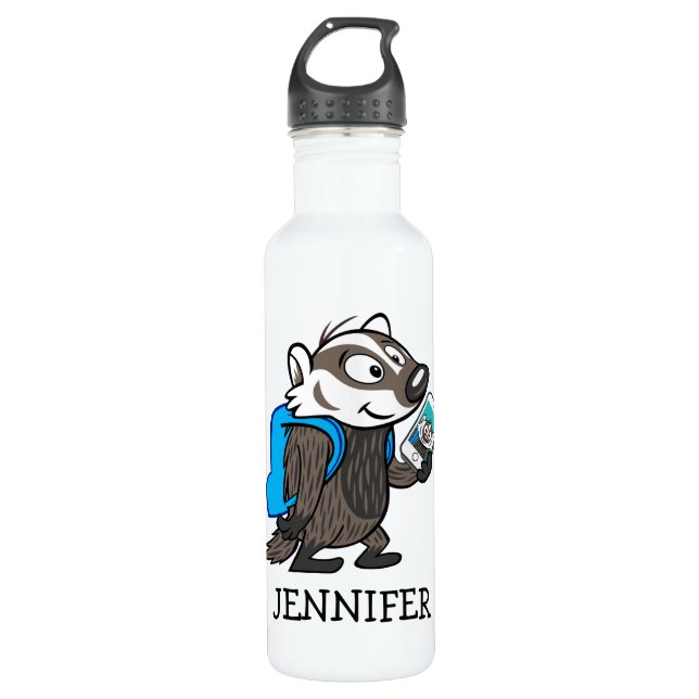 Ricky Racoon | Boomer Badger Selfie 710 Ml Water Bottle (Front)