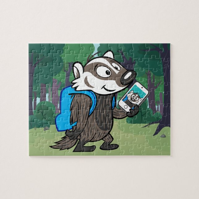 Ricky Racoon | Boomer Badger Selfie Jigsaw Puzzle (Horizontal)