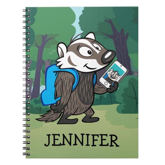 Ricky Racoon | Boomer Badger Selfie Notebook (Front)