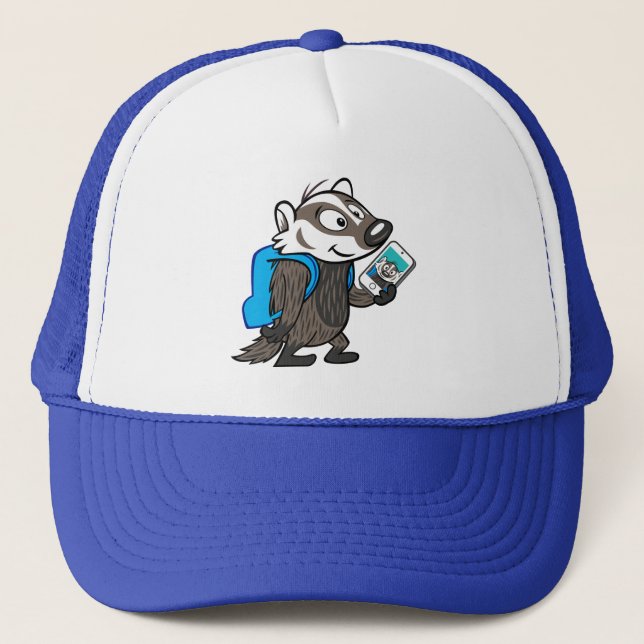 Ricky Racoon | Boomer Badger Selfie Trucker Hat (Front)