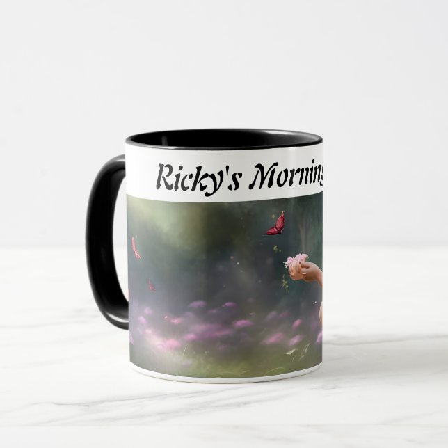 Ricky's Coffee Personalised Customisable Mug (Front Left)