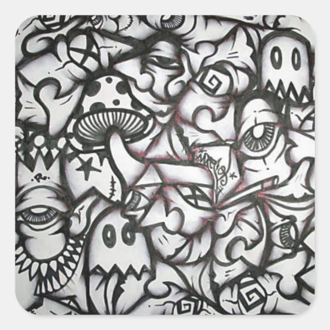 rico collage graffiti sticker (Front)