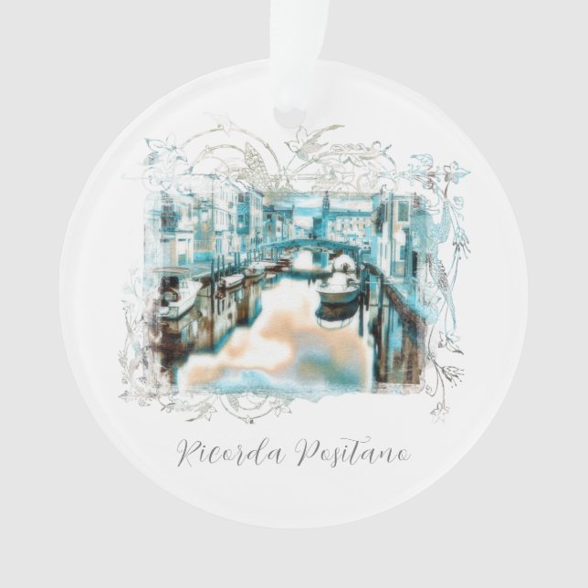 *~* Ricorda Positano AR20 Italy Italian Language Ornament (Front)