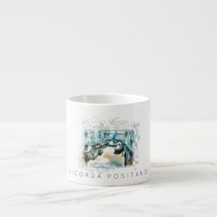 *~* Ricorda Positano Italy Italian Language  AR20 Espresso Cup