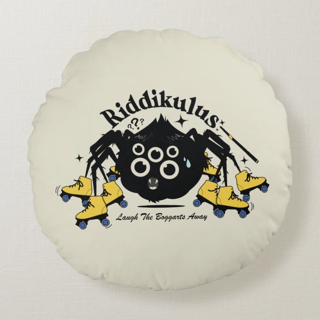 Riddikulus - Laugh the Boggarts Away Round Cushion (Front)
