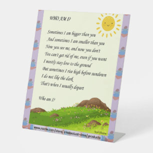 Riddle Art Pedestal Sign