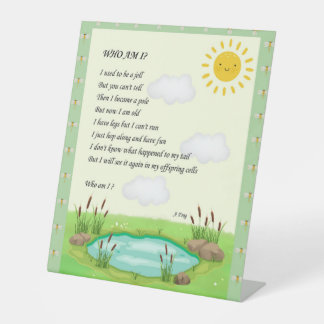 Riddle Art Pedestal Sign