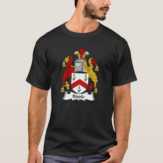 Riddle Coat of Arms  Riddle Family Crest T-Shirt (Front)
