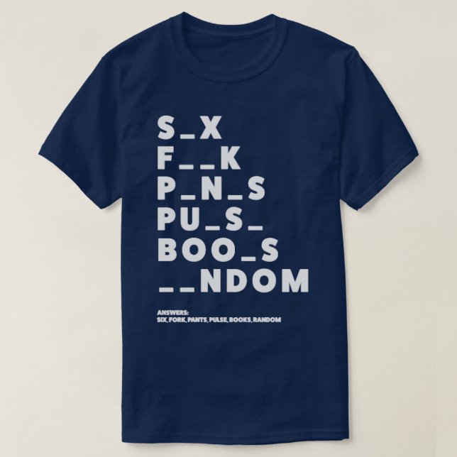 Riddles With Ambiguous Terms Gift Filthy Thoughts  T-Shirt (Design Front)