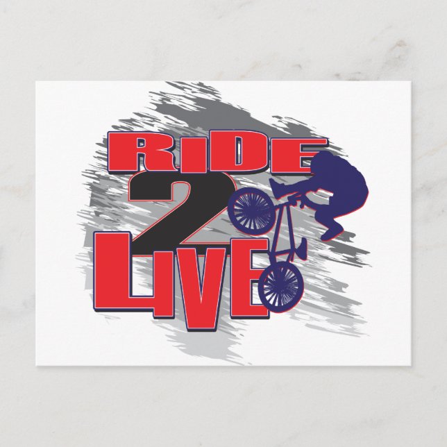 Ride 2 Live BMX Rider Postcard (Front)