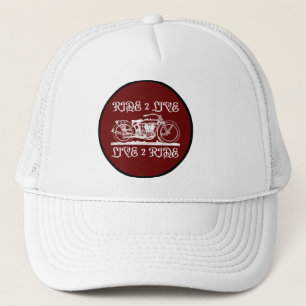 RIDE 2 LIVE LIVE 2 RIDE inspirational biker gift Trucker Hat
