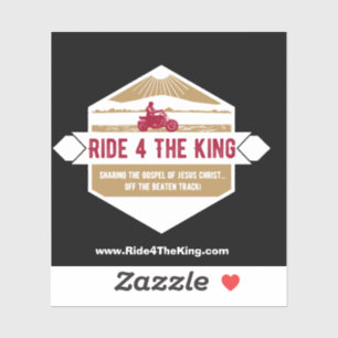 Ride 4 The King Christian motorcycle sticker