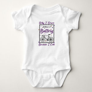 Ride A Bicycle Cyclist Without A Battery Baby Bodysuit