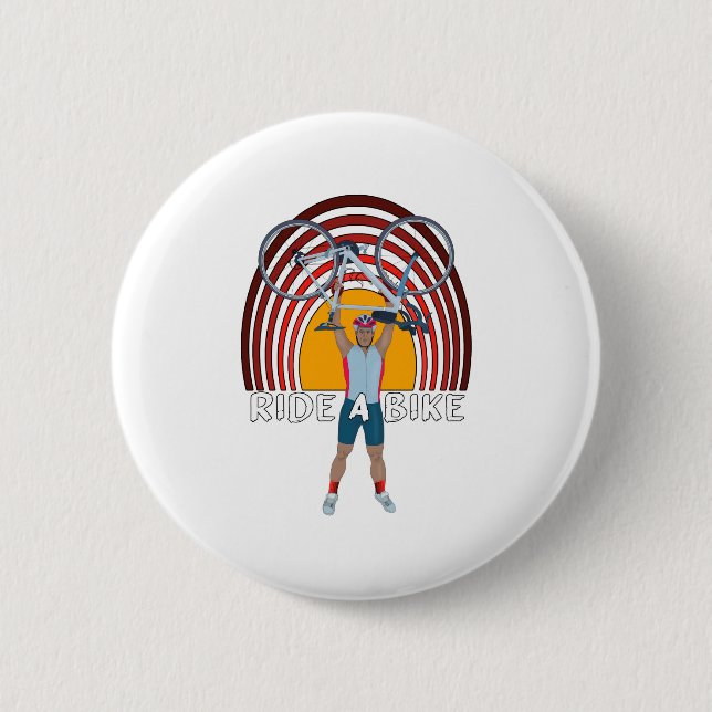 Ride a Bike 6 Cm Round Badge (Front)
