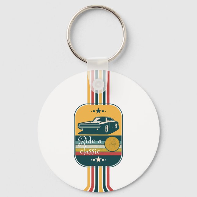 ride a classic key ring (Front)