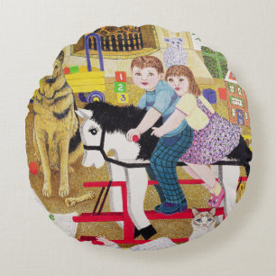 Ride-a-Cock-Horse Round Cushion