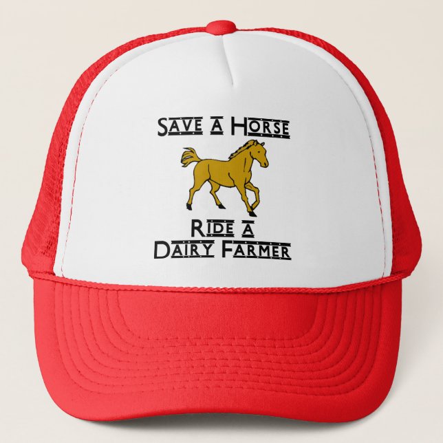 ride a dairy farmer trucker hat (Front)