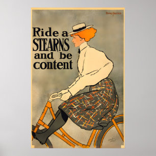 Ride a Stearns - Vintage Bicycle Poster