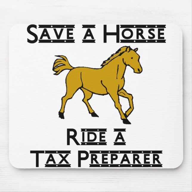 ride a tax preparer mouse mat (Front)