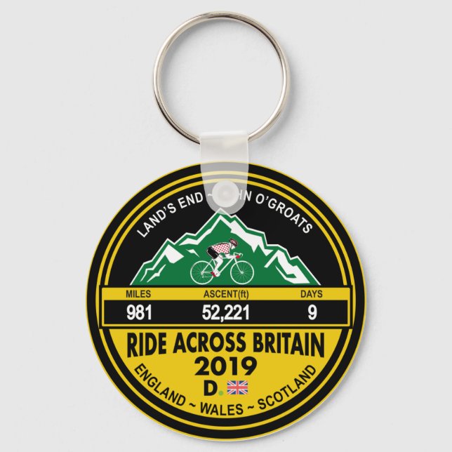 RIDE ACROSS BRITAIN 2019 KEYCHAIN (Front)