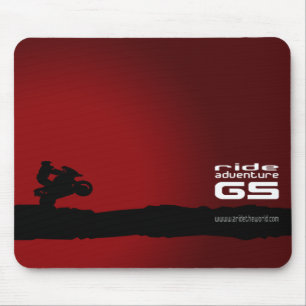 Ride-Adventure-GS black on red Mouse Mat