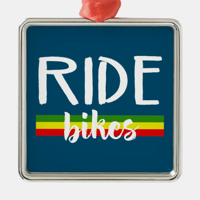 Ride Bikes Metal Tree Decoration (Front)