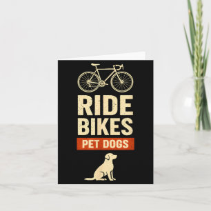 Ride Bikes Pet Dogs Bicycle Cycling Biking Dog Card