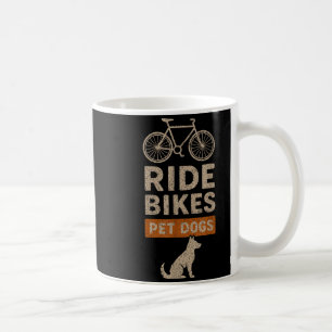 Ride Bikes Pet Dogs Lovers Illustration Coffee Mug